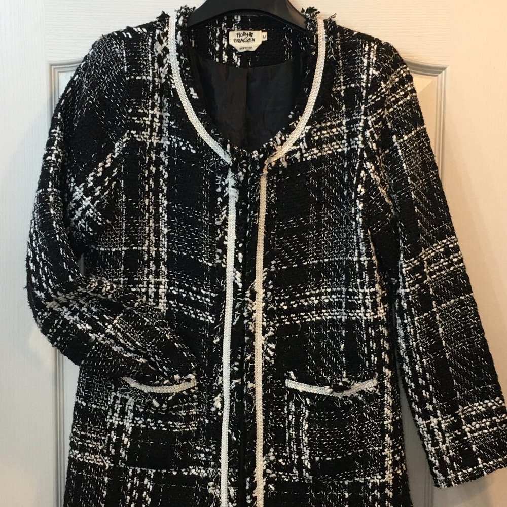 Holly Bracken tweed oversized blazer, ladies Med.